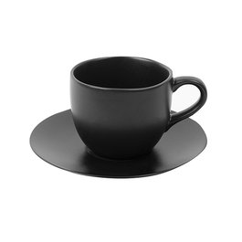 Avet Taza Té Con Plato Black Semi Mate (6 Unidades) Stoneware